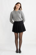 Tiny Tweed Boucle Skirt - Black