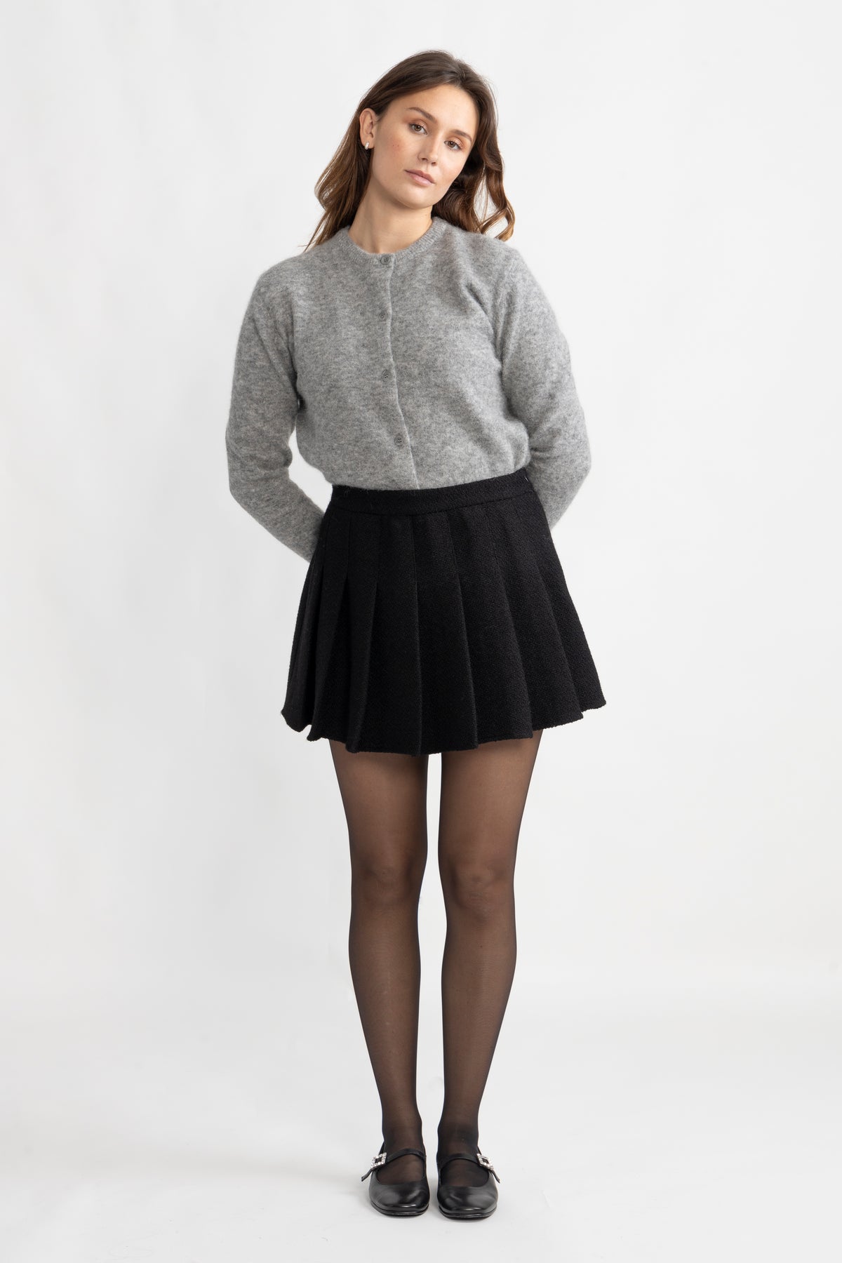 Tiny Tweed Boucle Skirt - Black