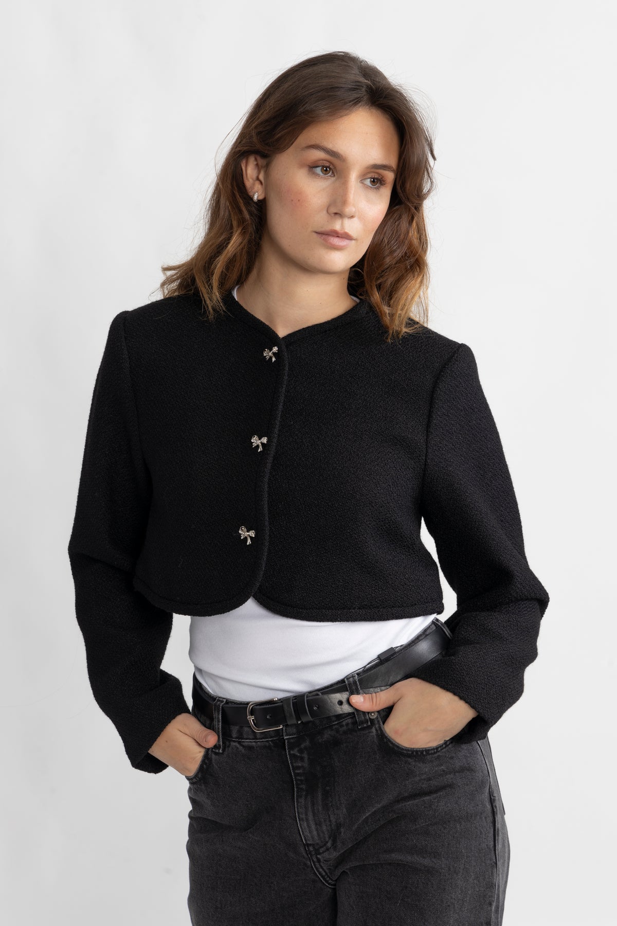 Settle Tweed Jacket - Svart