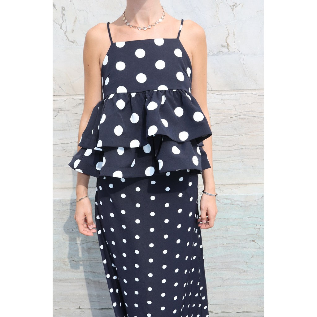 Josellecras Top - Black Polka Grande