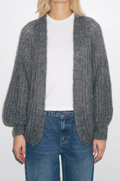 Joseph Knit Cardigan - Dark Grey Melange