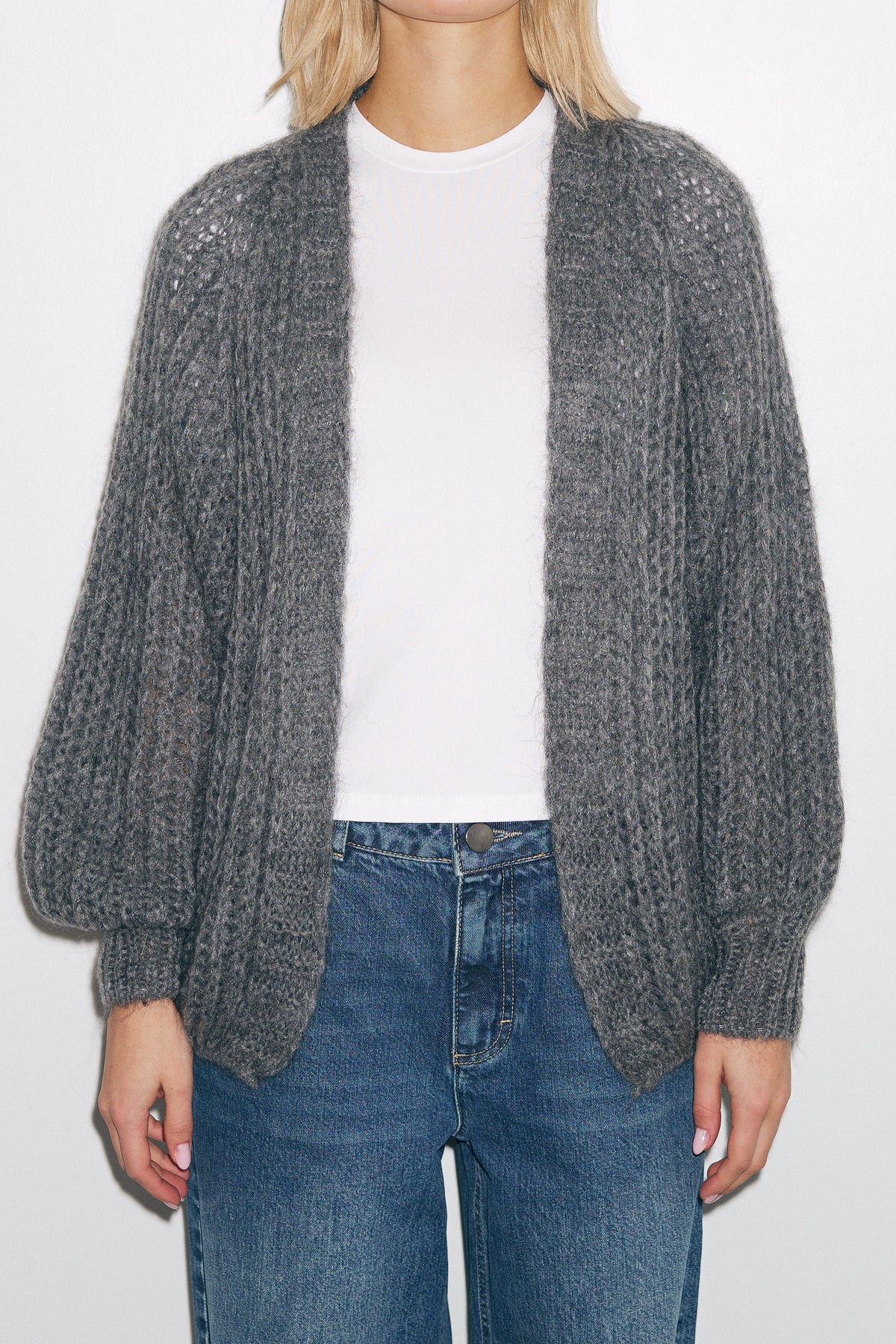 Joseph Knit Cardigan - Dark Grey Melange