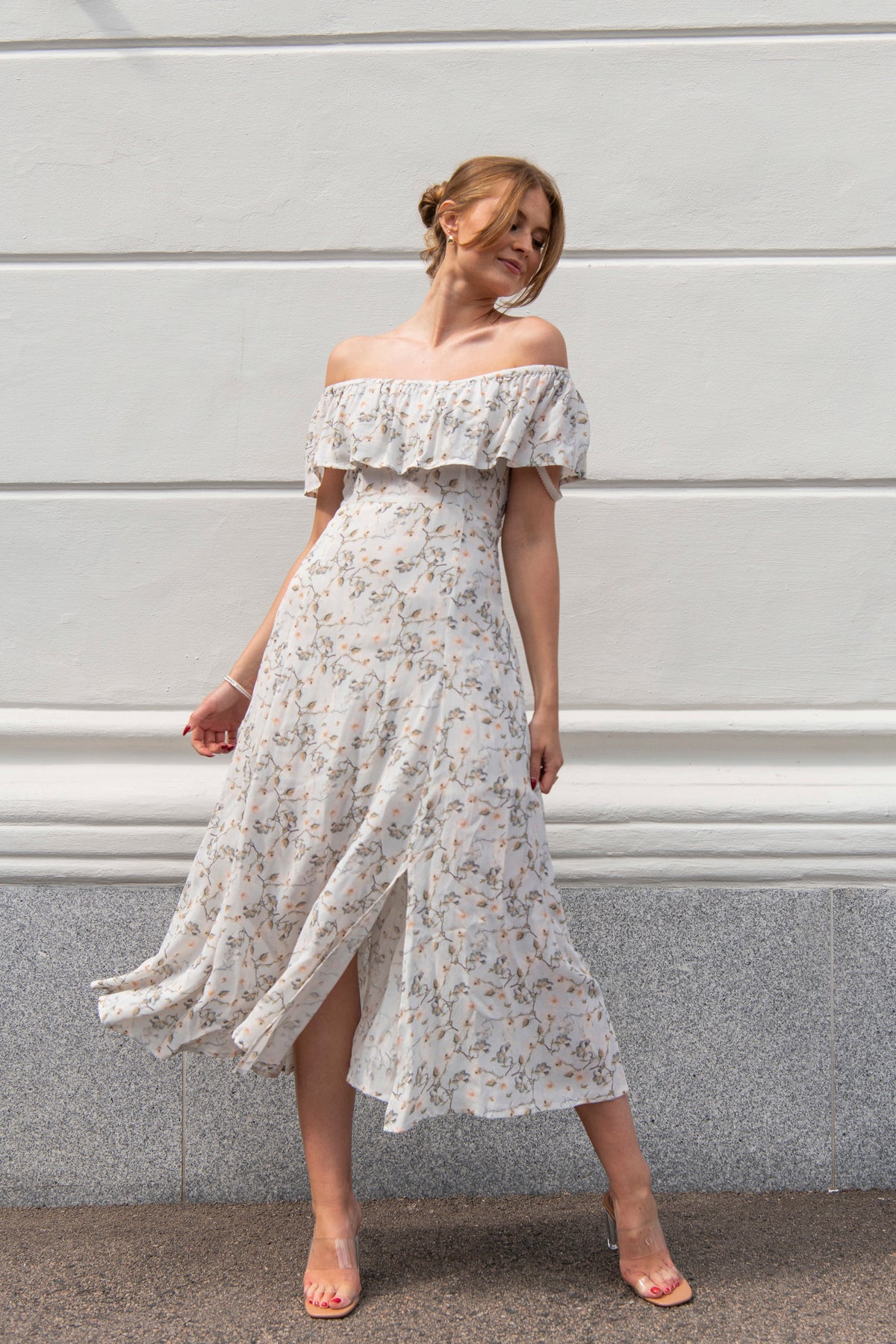 Juliette Midi Dress - Pastel Blue
