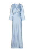 Juliet Wrap Detailed Maxi Dress - Dusty Blue