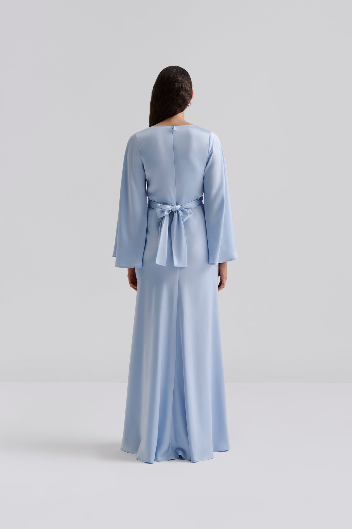 Juliet Wrap Detailed Maxi Dress - Dusty Blue