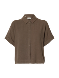 Viva Ss Cropped Sun Shirt - Brun