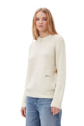 Brushed Alpaca O-Neck - Egret