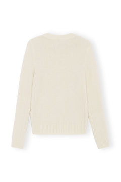 Brushed Alpaca O-Neck - Egret
