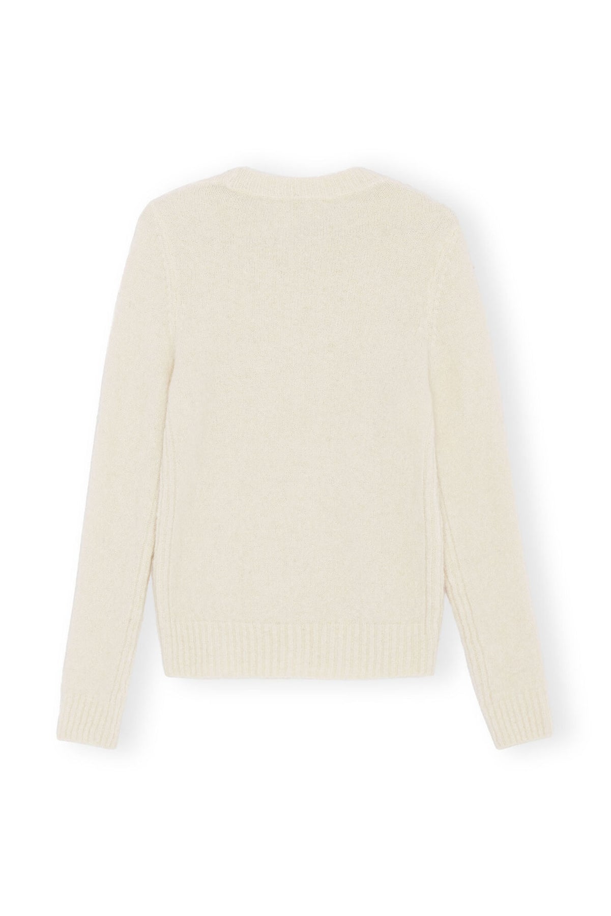 Brushed Alpaca O-Neck - Egret
