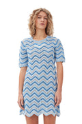 Cotton Crochet Mini Dress - Heather