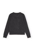 Graphic Wool Mix Tiger Crewneck - Gray Quill