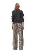 Graphic Wool Mix Tiger Crewneck - Gray Quill