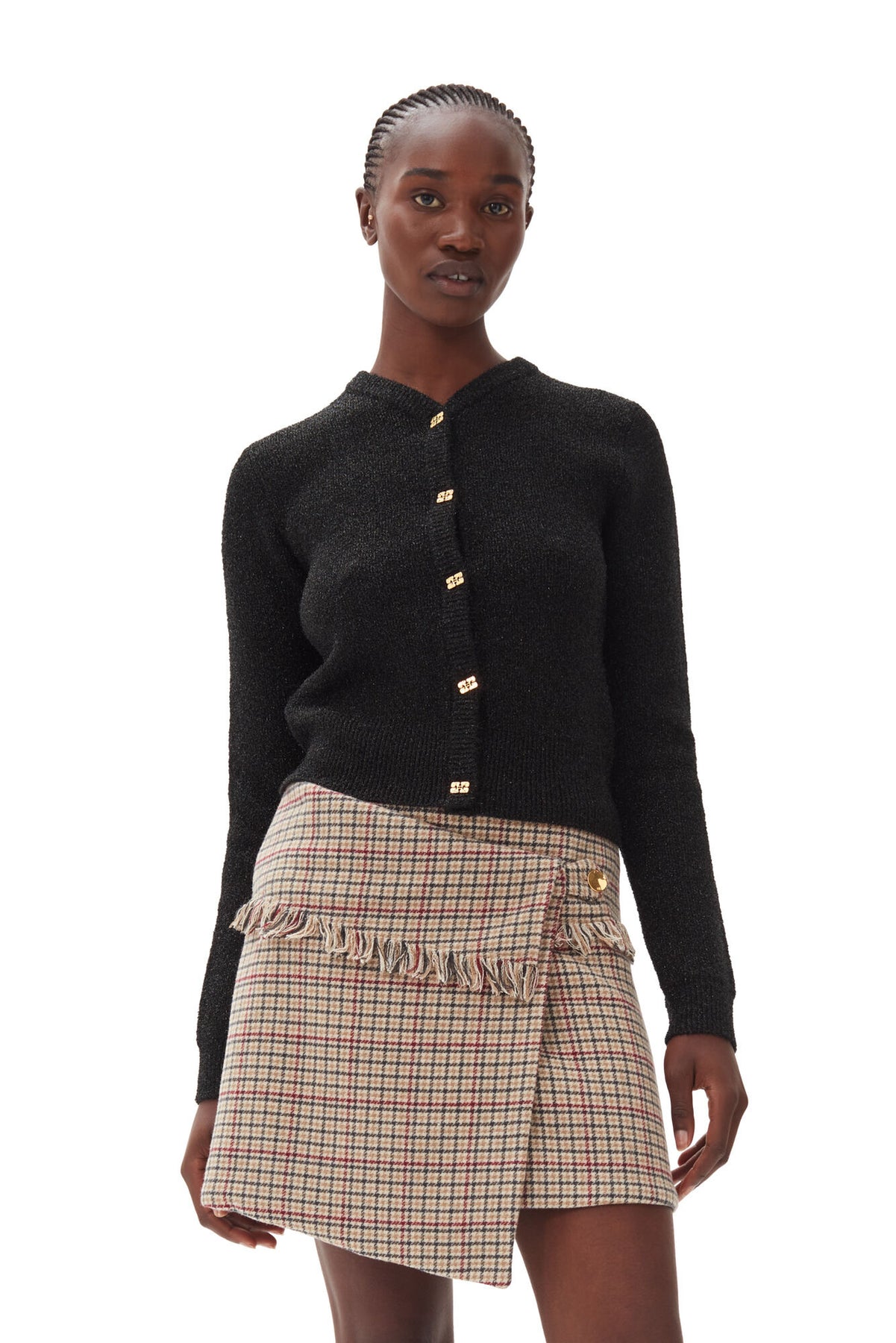 Sparkle Doubleface Cardigan - Black
