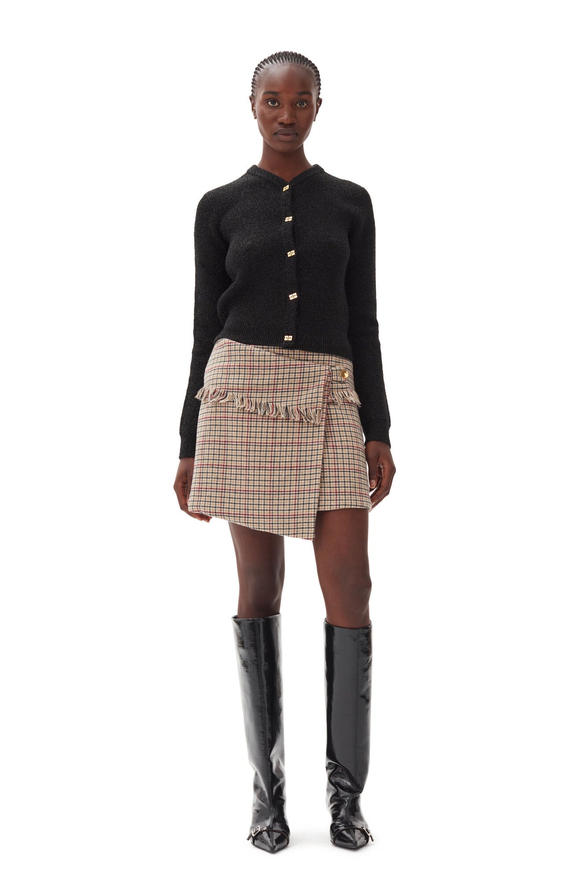 Sparkle Doubleface Cardigan - Black