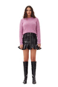 Alpaca Cotton Mix O-Neck - Rose Violet