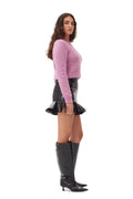 Alpaca Cotton Mix O-Neck - Rose Violet