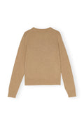 Graphic Wool Mix Cherry Crewneck - Safari