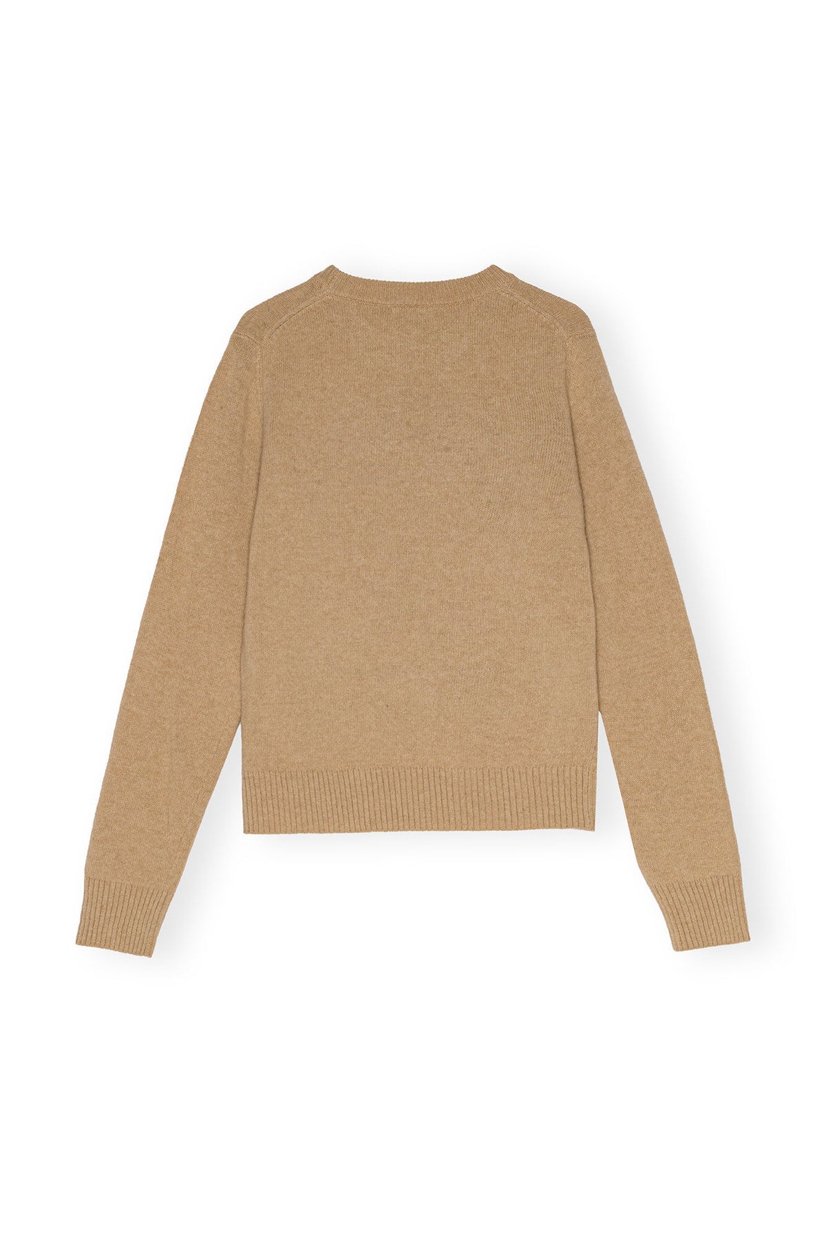 Graphic Wool Mix Cherry Crewneck - Safari
