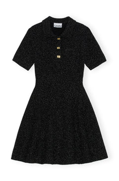 Sparkle Doubleface Mini Dress - Black