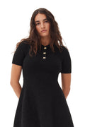Sparkle Doubleface Mini Dress - Black