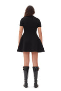 Sparkle Doubleface Mini Dress - Black