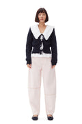 Light Mohair Tie String Cardigan - Sky Captain