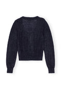 Light Mohair Tie String Cardigan - Sky Captain