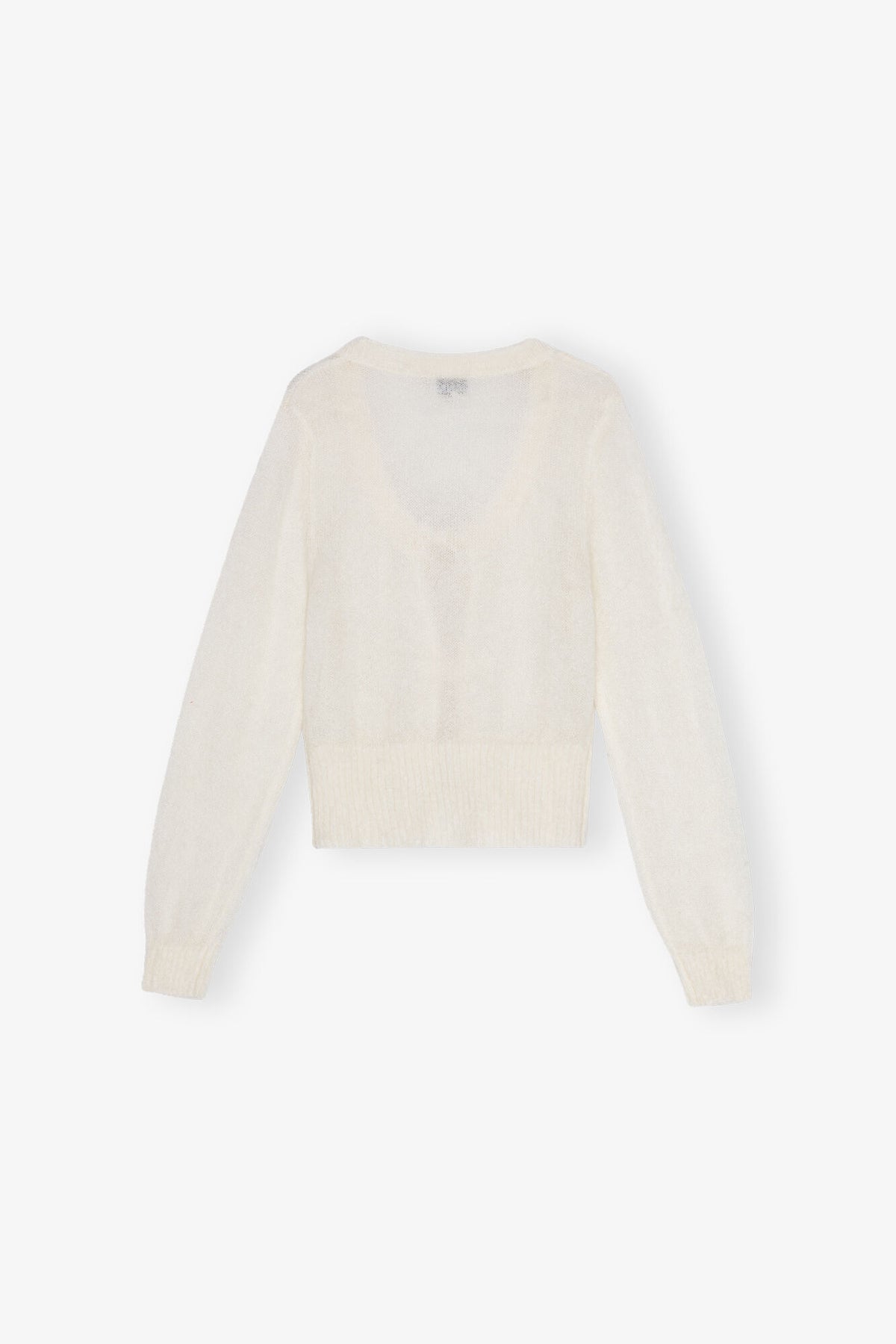 Light Mohair Tie String Kofta - Egret