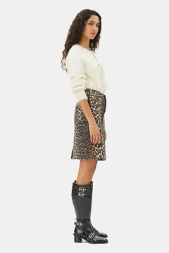 Light Mohair Tie String Cardigan - Egret