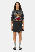 Graphic Wool Mix Bear Crewneck - Grå Quill