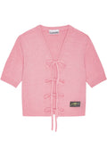 GANNI Future Wool Mix Kortärmad Kofta - Primrose Pink