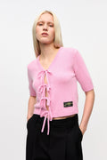 GANNI Future Wool Mix Kortärmad Kofta - Primrose Pink