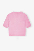 GANNI Future Wool Mix Kortärmad Kofta - Primrose Pink