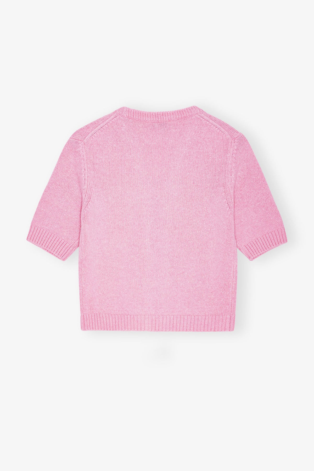 GANNI Future Wool Mix Kortärmad Kofta - Primrose Pink