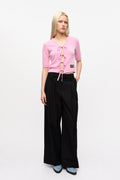 GANNI Future Wool Mix Kortärmad Kofta - Primrose Pink