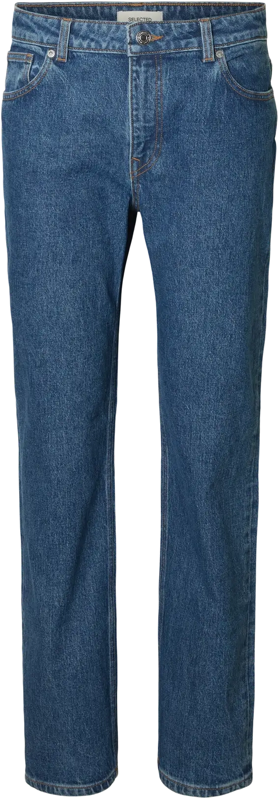 Straight Bea-Kori MW Jeans - Medium Blue Denim