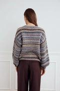 Kae Knit Cardigan - Light Grey Mix