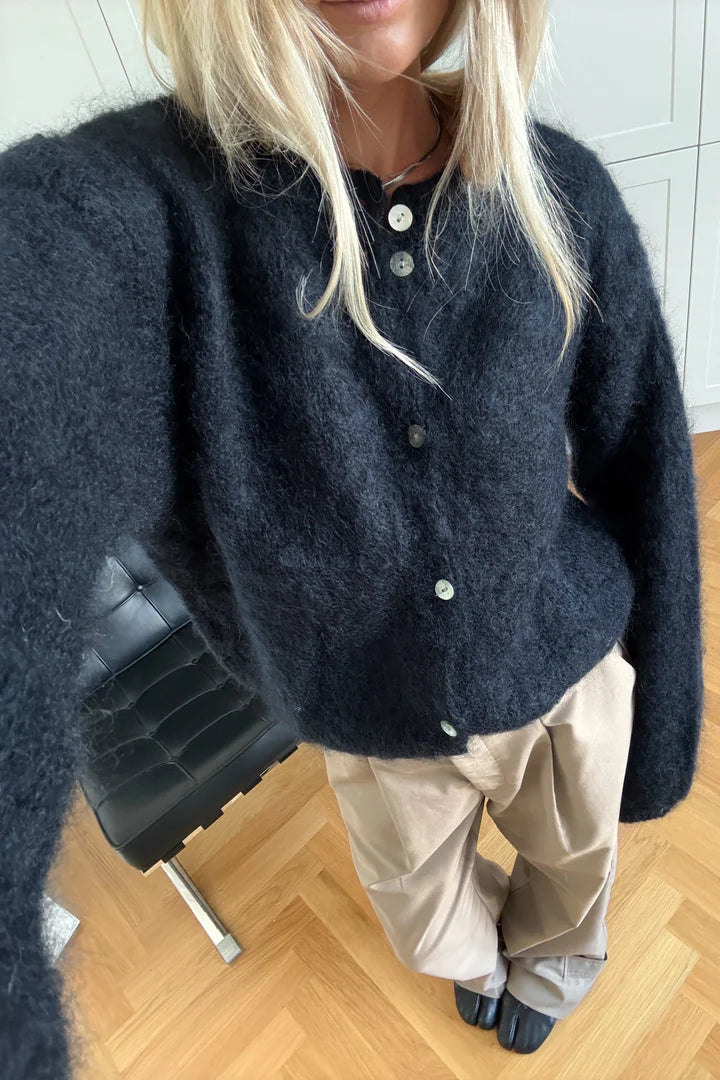 N-Kae Mohair Cardigan - Navy