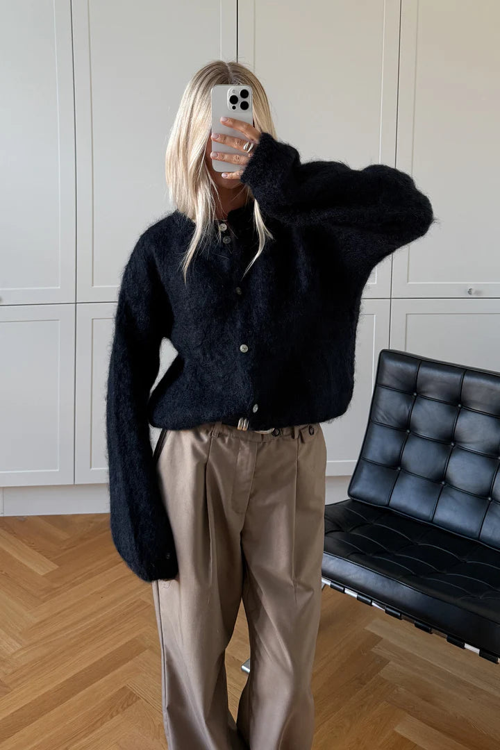 N-Kae Mohair Cardigan - Navy