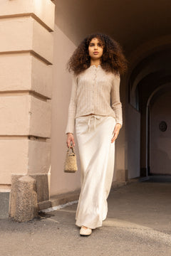 Linen Maxi Skirt - Sand