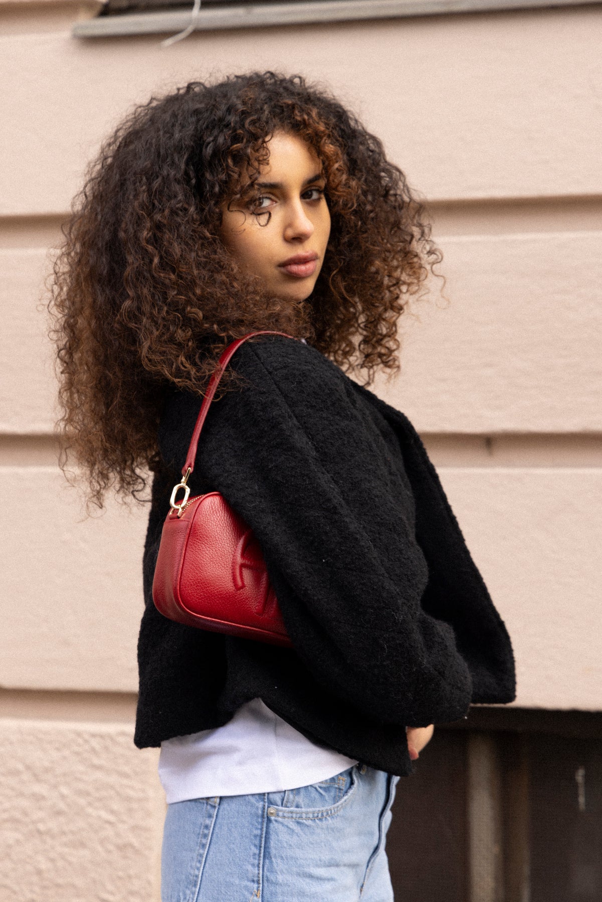 Lili Bag - Red Pebbled