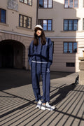 Vendome Embroidered Sweatpant - Dark Navy