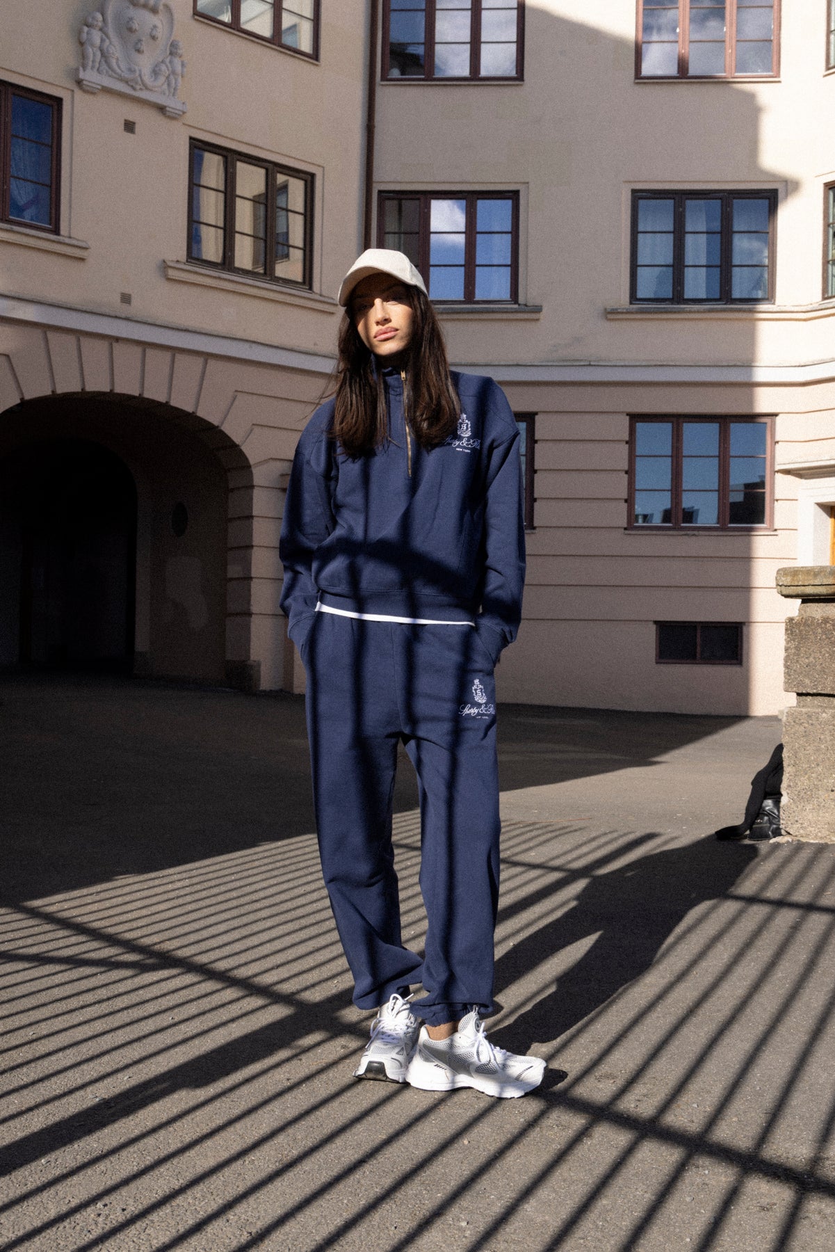 Vendome Embroidered Sweatpant - Dark Navy