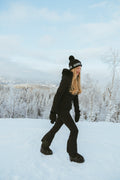 Hodd Beanie Faux Pom - Svart