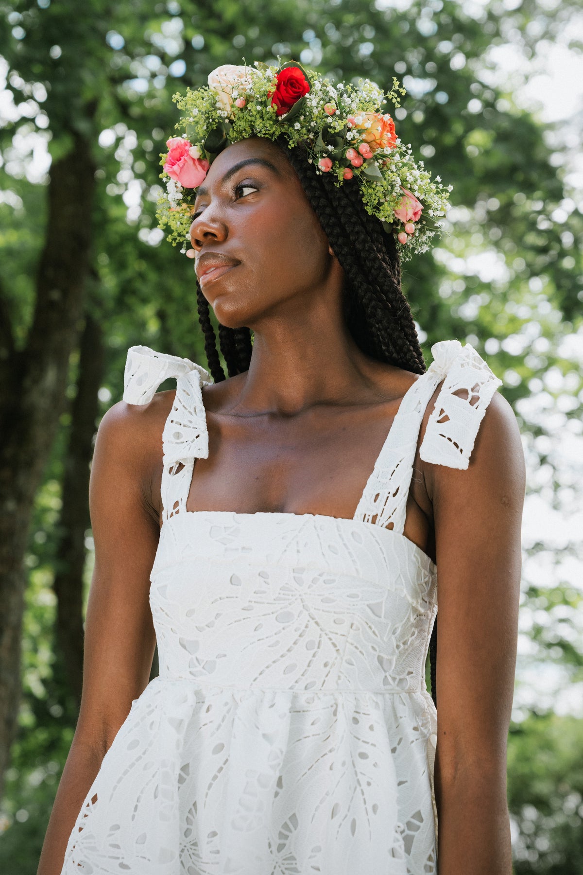 Aundry Lace Dress - White