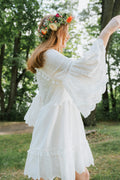 Khloe Tassel Mini Dress - White