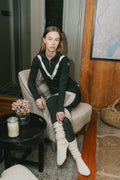 Voss Chevron Zip Up Dam - Svart