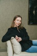 Talia Alpaca Cardigan - Black