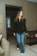 Talia Alpaca Cardigan - Black