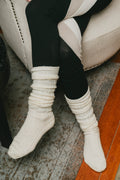 Cable Sock - Ecru